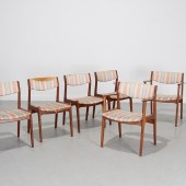 SET (6) DANISH MODERN TEAK DIN