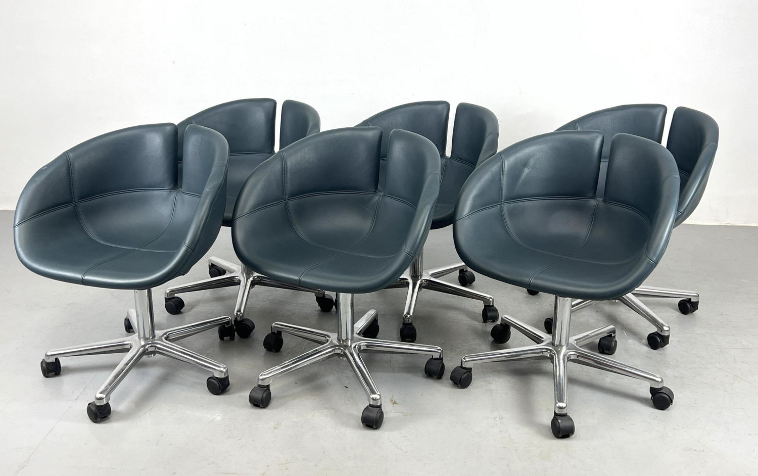 Set 6 Dark Green Moroso Leather