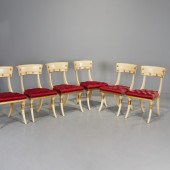 SET (6) EMPIRE STYLE PAINTED D