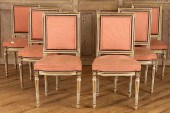 SET 6 FRENCH CARVED LOUIS XVI