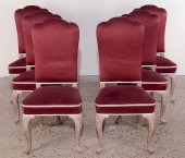 SET 6 FRENCH DINING CHAIRS CER