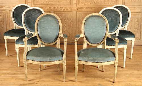 SET 6 FRENCH LOUIS XVI DINING