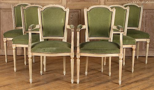 SET 6 FRENCH LOUIS XVI STYLE DINING