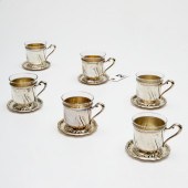 SET (6) GERMAN .800/.835 SILVE