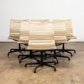 SET, 6 HERMAN MILLER ALUMINUM
