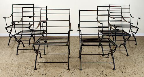 SET 6 IRON GARDEN CHAIRS