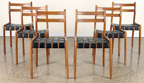 SET 6 ITALIAN ELM SIDE CHAIRS