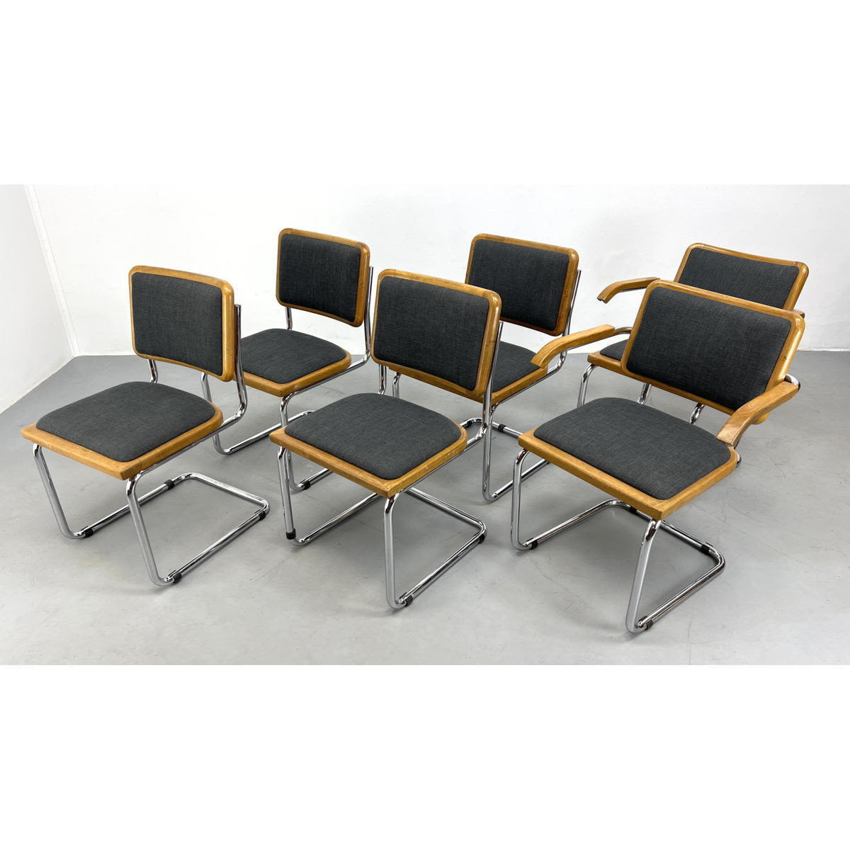 set 6 Marcel Breuer Style Cesca
