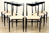 SET 6 MID CENTURY MODERN EBONI