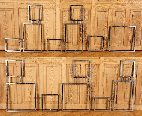 SET 6 NICKELED BRONZE ARCHITECTURAL