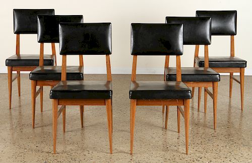 SET 6 WALNUT CHAIRS MANNER OF GIO