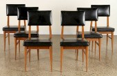 SET 6 WALNUT CHAIRS MANNER OF