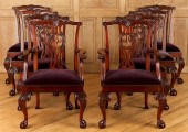 SET 8 BAKER CHIPPENDALE STYLE