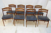SET 8 DANISH ROSEWOOD CHAIRS B