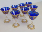 SET 8 FINE QUALITY CUT GLASS S