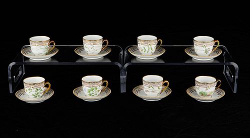 SET: 8 FLORA DANICA DEMITASSE