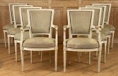 SET 8 FRENCH DINING CHAIRS LOU