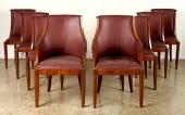 SET 8 FRENCH ROSEWOOD ART DECO