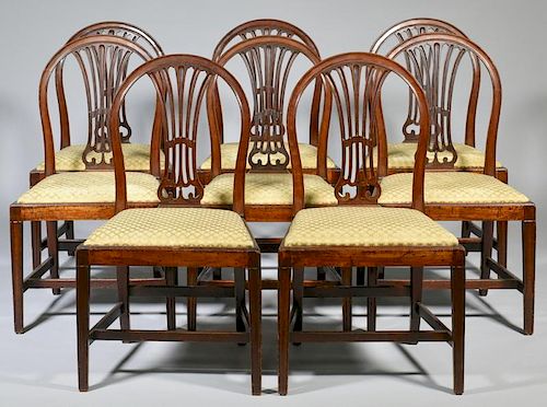 SET 8 GEORGE III MAHOGANY DINING