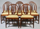 SET 8 GEORGE III MAHOGANY DINI