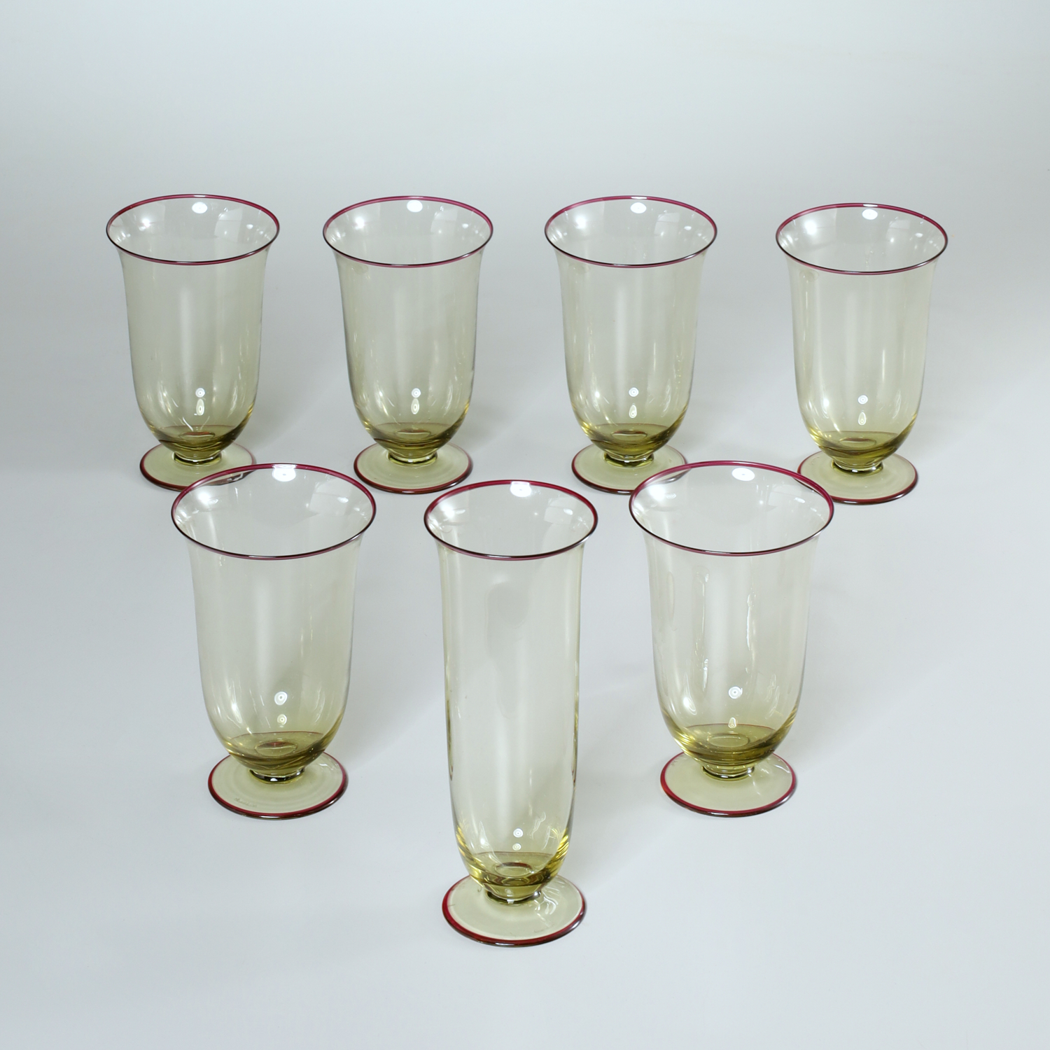 SET CARLO SCARPA STYLE MURANO GLASS