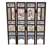 SET CHINESE FAMILLE ROSE FRAME