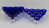 SET COBALT BLUE & CLEAR STEMME