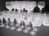 SET CUT CRYSTAL STEMWARE & A S