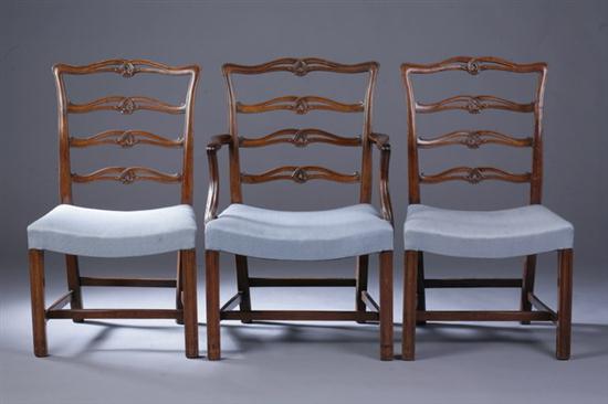 SET EIGHT AMERICAN CHIPPENDALE