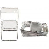 SET EIGHT MID-CENTURY CHROME &