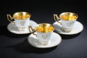 SET ELEVEN ITALIAN GILT-PORCEL