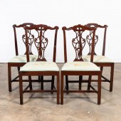SET FOUR, 19TH C. CHIPPENDALE-