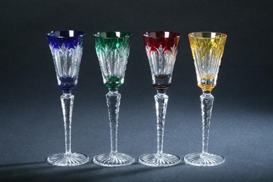 SET FOUR FABERG? CRYSTAL ''PALAIS