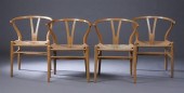 SET FOUR HANS WEGNER OAK ''WIS