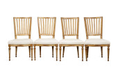 SET FOUR LOUIS XVI PAINTED PAR