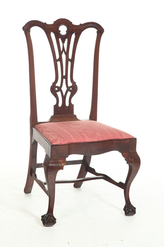 SET FOUR OF CHIPPENDALE SIDE