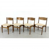 Set Four teak Erik Buch style