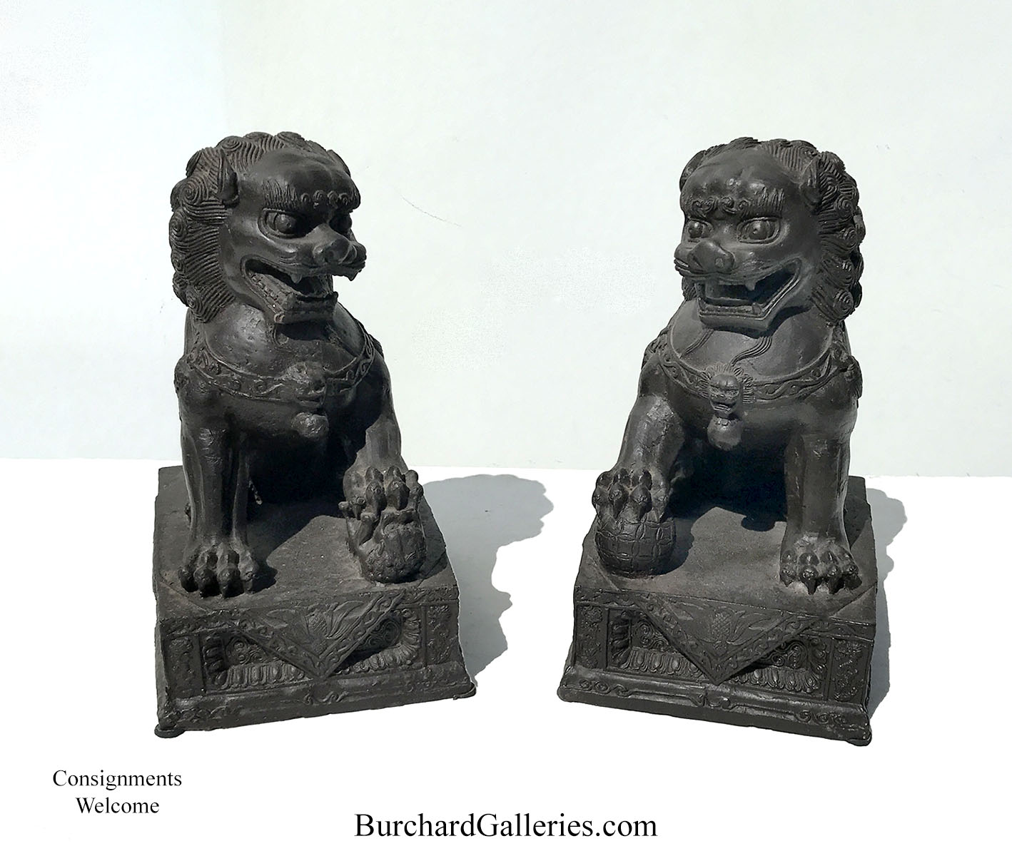 SET HEAVY CAST IRON FOO DOGS