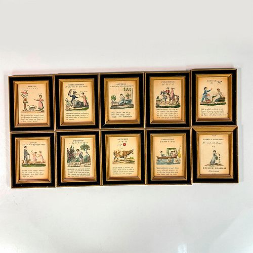 SET OF 10 ASAPH WILLARD ENGLISH