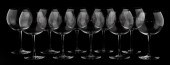SET OF 10 BACCARAT CRYSTAL "TA