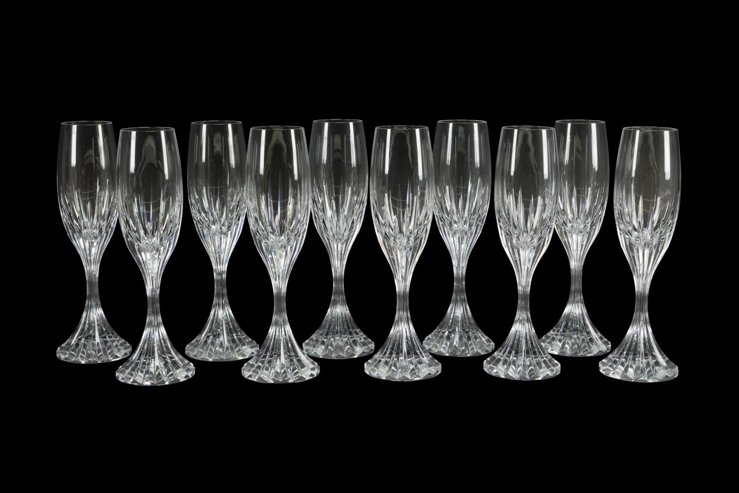 SET OF 10 BACCARAT "MASSENA"