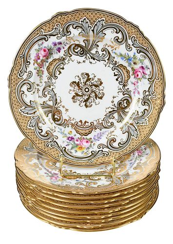 SET OF 10 CAULDON PORCELAIN SERVICE