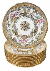 SET OF 10 CAULDON PORCELAIN SE