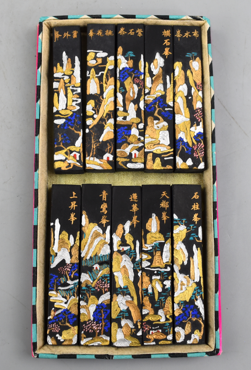 SET OF 10 CHINESE INK CAKES A set