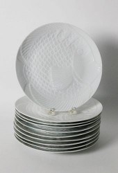 SET OF 10 DANSK WHITE PORCELAI