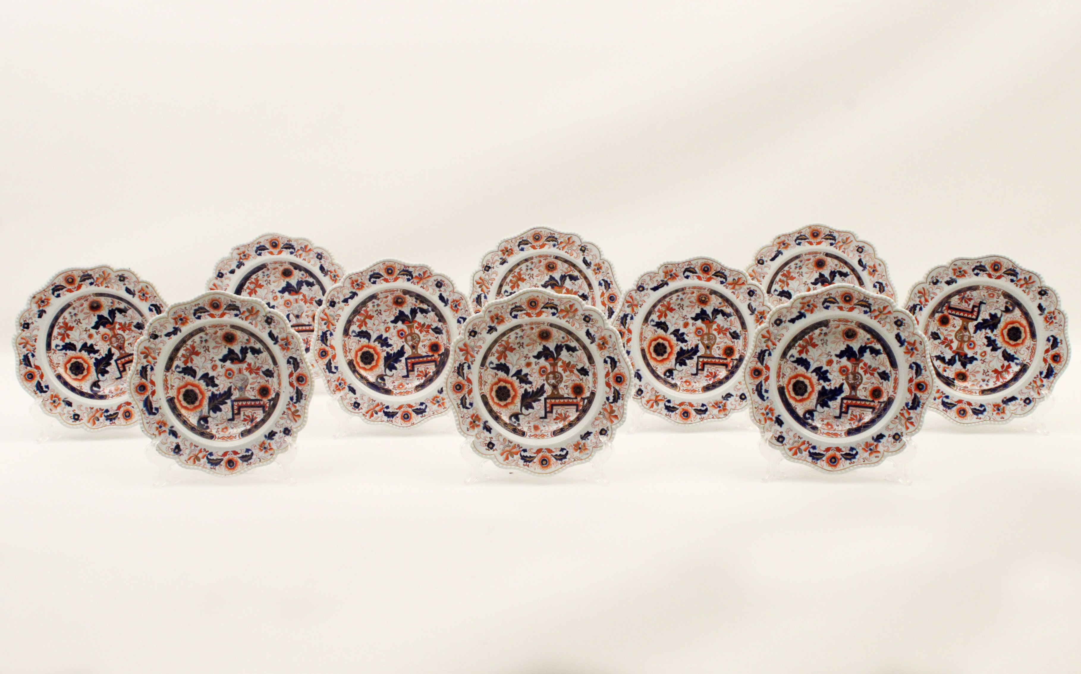 SET OF 10 ENGLISH IRONSTONE IMARI