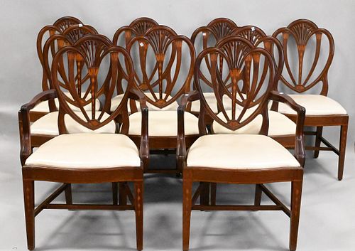 SET OF 10 FEDERAL STYLE MAHOGANY