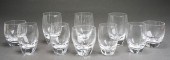 SET OF 10 LALIQUE CRYSTAL DRIN