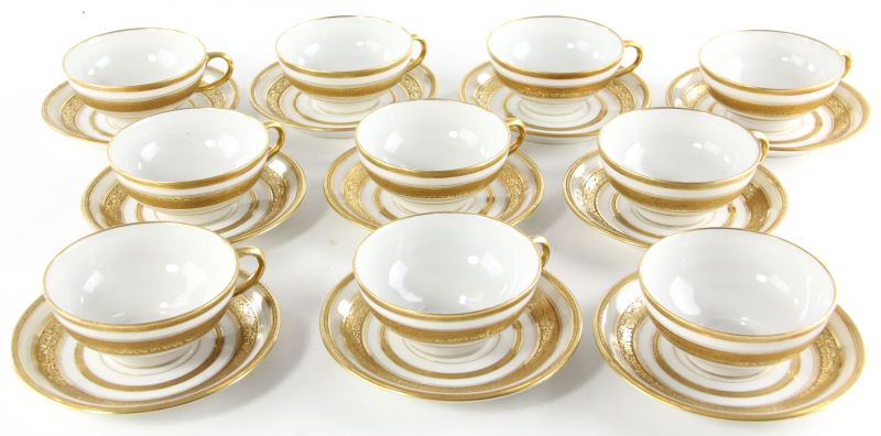 Set of (10) Limoges Teacups and