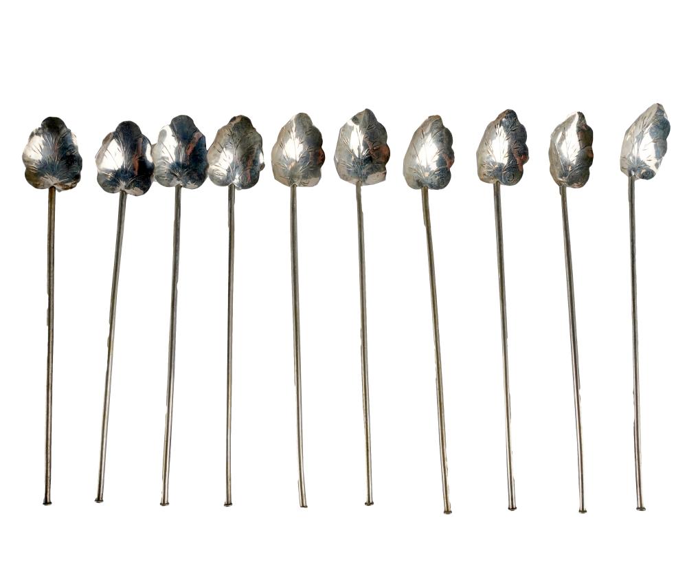 SET OF 10 MEXICAN STERLING ICED TEA
